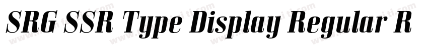 SRG SSR Type Display Regular Regula字体转换